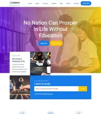 genius mini website template desktop screenshot