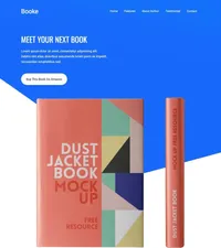 booke mini website template desktop screenshot